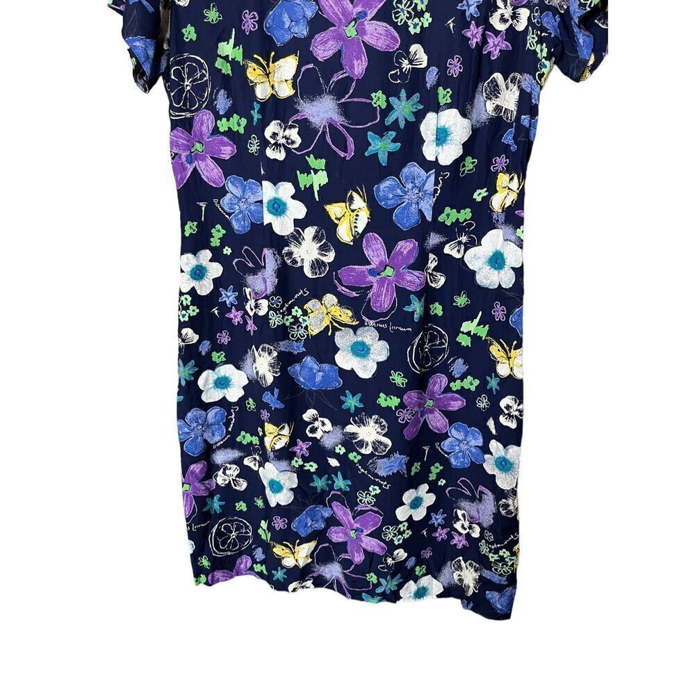 Vintage Y2K Rabbit Rabbit Rabbit Designs Flower Print Dress - Picture 3 of 7